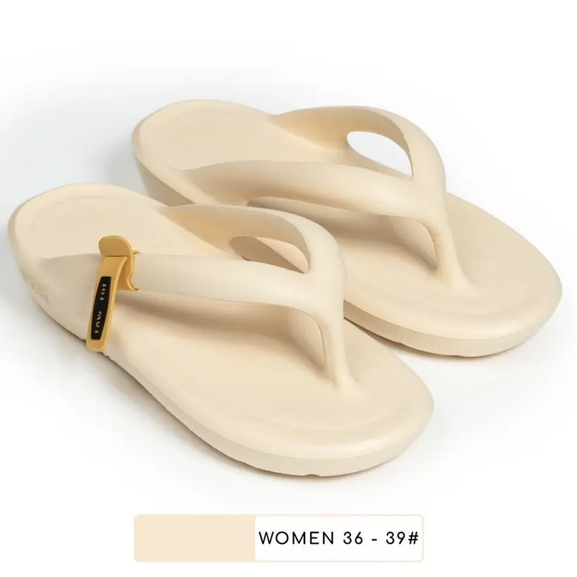 Dép Kẹp Xỏ Ngón Đúc Nguyên Khối Chống Thấm Nước Nam Nữ, phong cách unisex Hàn Quốc, đế dày, siêu êm, chống trượt