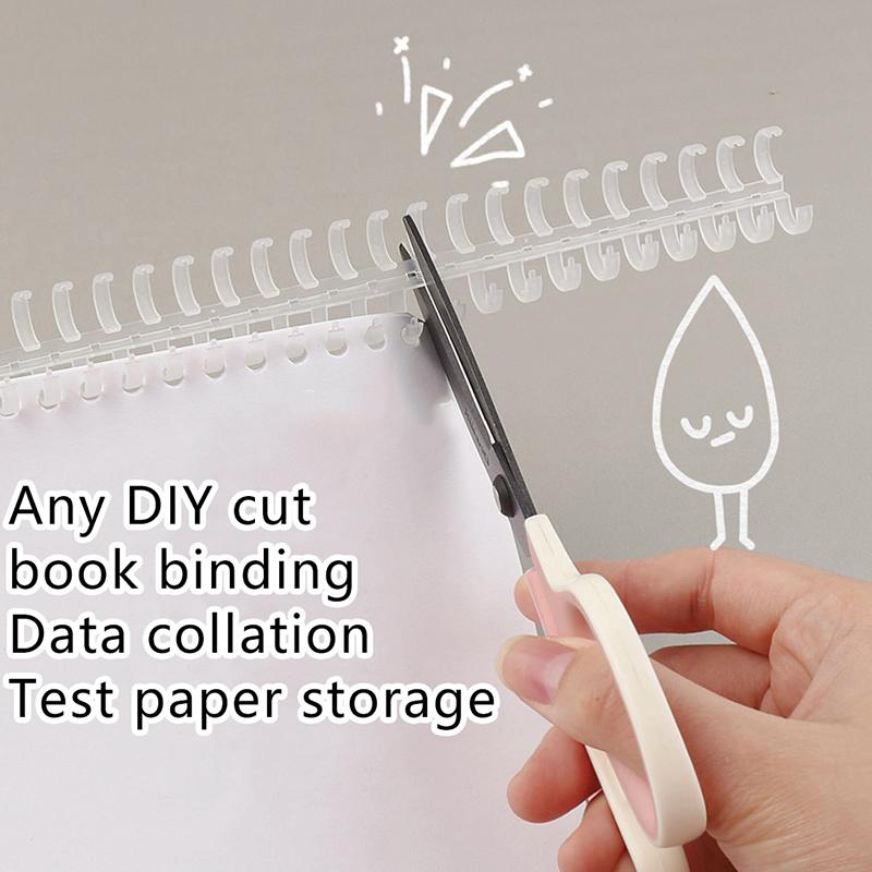 ZYP-Vòng Đóng Gáy Bằng Nhựa Lá Rời, 30 Lỗ, Vòng Xoắn Ốc Lò Xo, Dải Đóng Gáy Giấy A4, Sổ Tay, Văn Phòng Phẩm, Đồ Dùng Văn Phòng