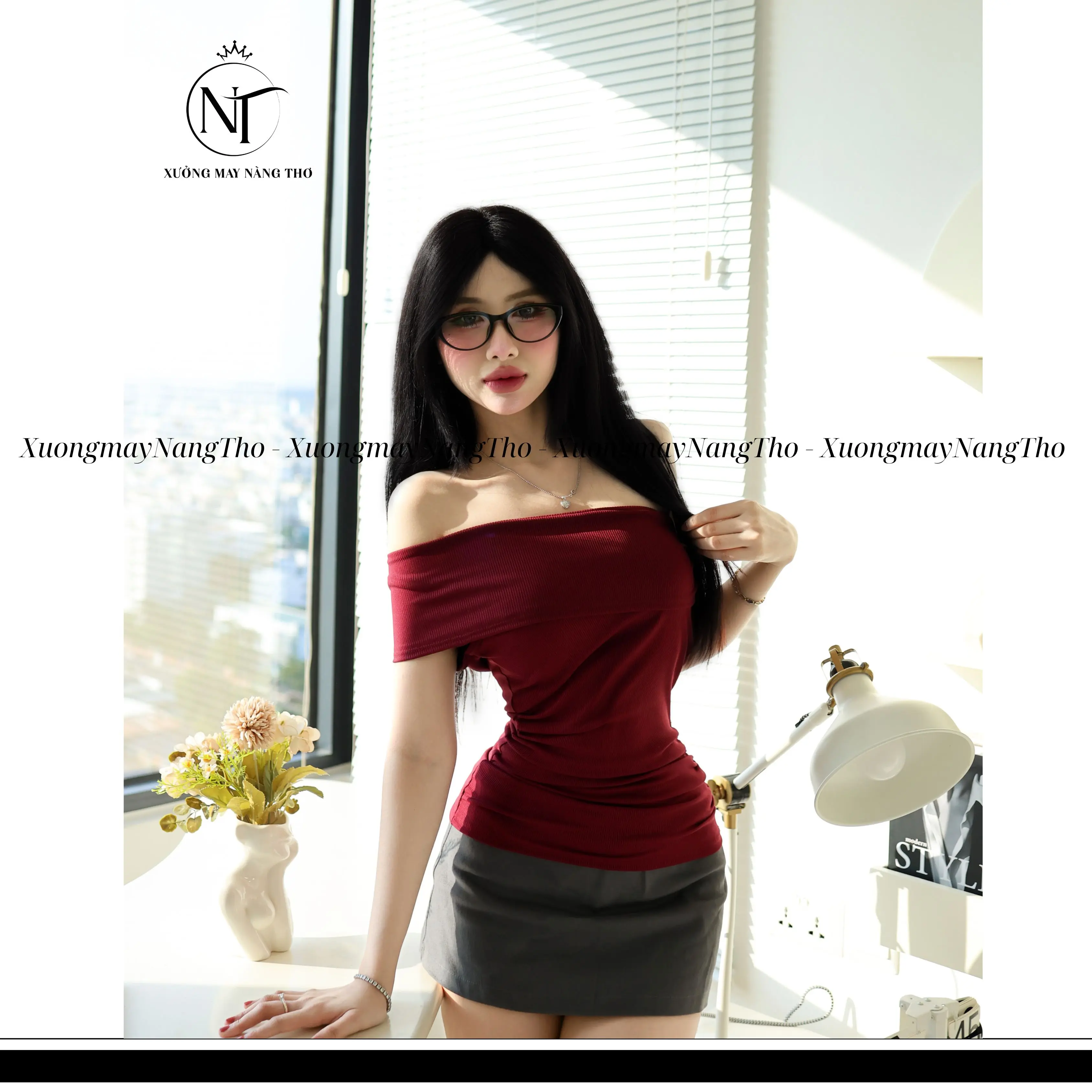 A338 Áo Lệch Vai 1 Bên Nữ Trendy Chất Áo Thun GÂN Co Giãn | BigBuy360 - bigbuy360.vn