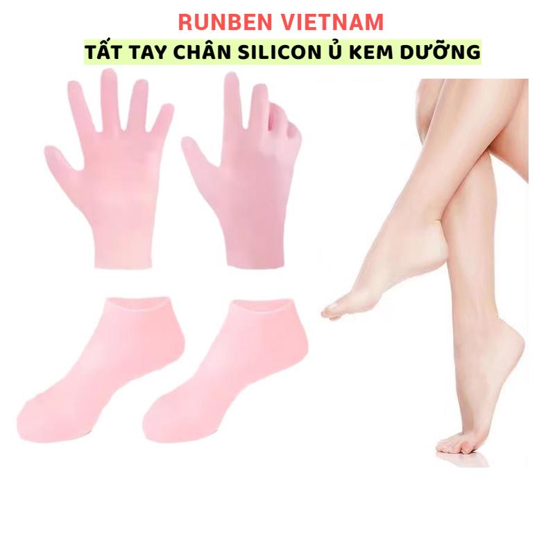 Tất Chân - Găng Tay Silicon Ủ Kem Dưỡng Ẩm Loại 1 Dày Dặn, Chống Khô Da, Nứt Nẻ, Giúp Bảo Vệ Da, Dưỡng Trắng Mềm Da, Co Dãn Phù Hợp Size Chân 34-38, Size To Hơn Nhắn Shop Chọn Size, Handmade Mặt Nạ Chân Voi Cao Su