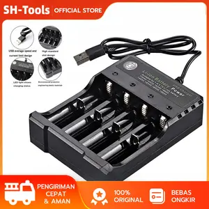 Fast Charger Baterai Battery 4 Slot USB 4.2V 2A 18650 AA AAA MS-5D84A