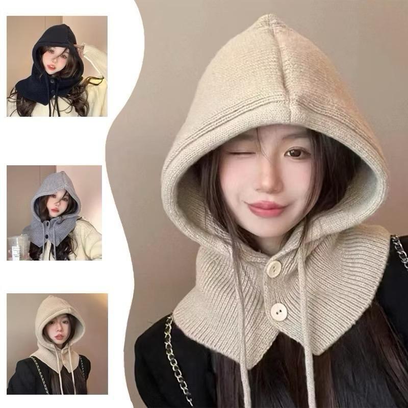 Mũ Thời Trang Hàn Quốc Nữ Mùa Đông Ấm Mũ Yếm Một Cặp Đôi Phong Cách Bảo Vệ Tai…