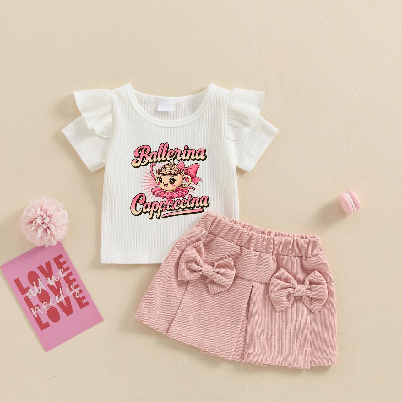 Baju SET ROK ANAK ANOMALI BALERINA  DTF PRINTING Fashion