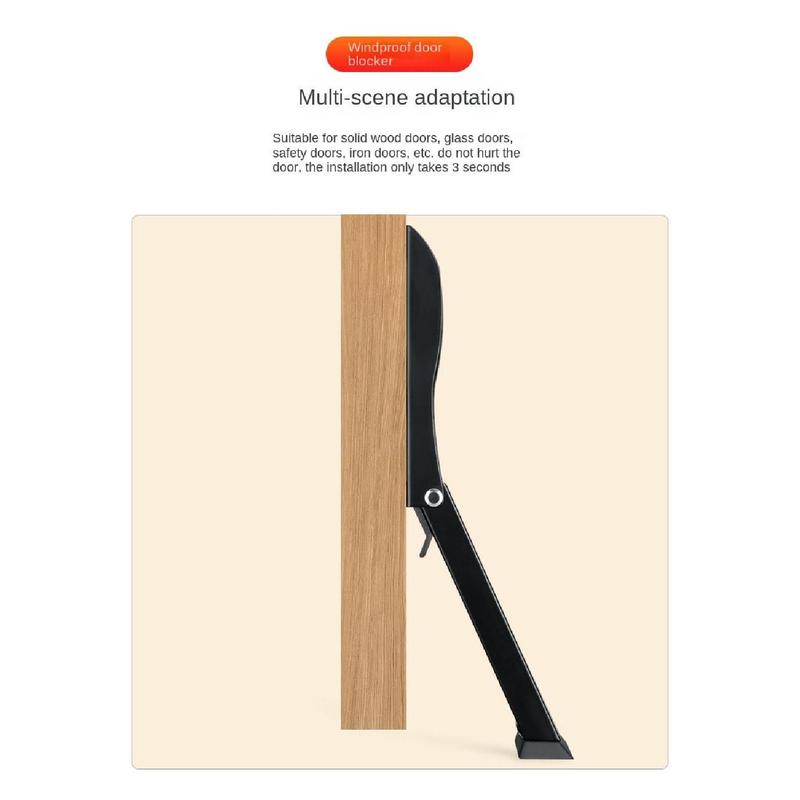 Product Introduction of New Stainless Steel Folding Door Stop Self Adhesive No Drilling Door Wedge Anti-collision Sound Dampening Door Holder Door 31