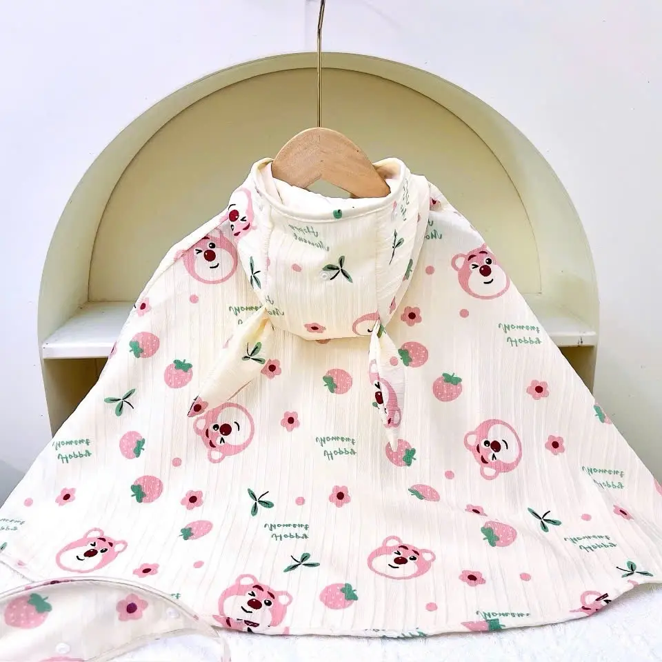 (KÈM TẤM KÍNH) Áo Chống Nắng Hai Lớp Cho Bé Trai Bé Gái Chất Đũi Gân Họa Tiết  Siêu Đáng Yêu. Jean Kaki Kem baby  three áo  choàng