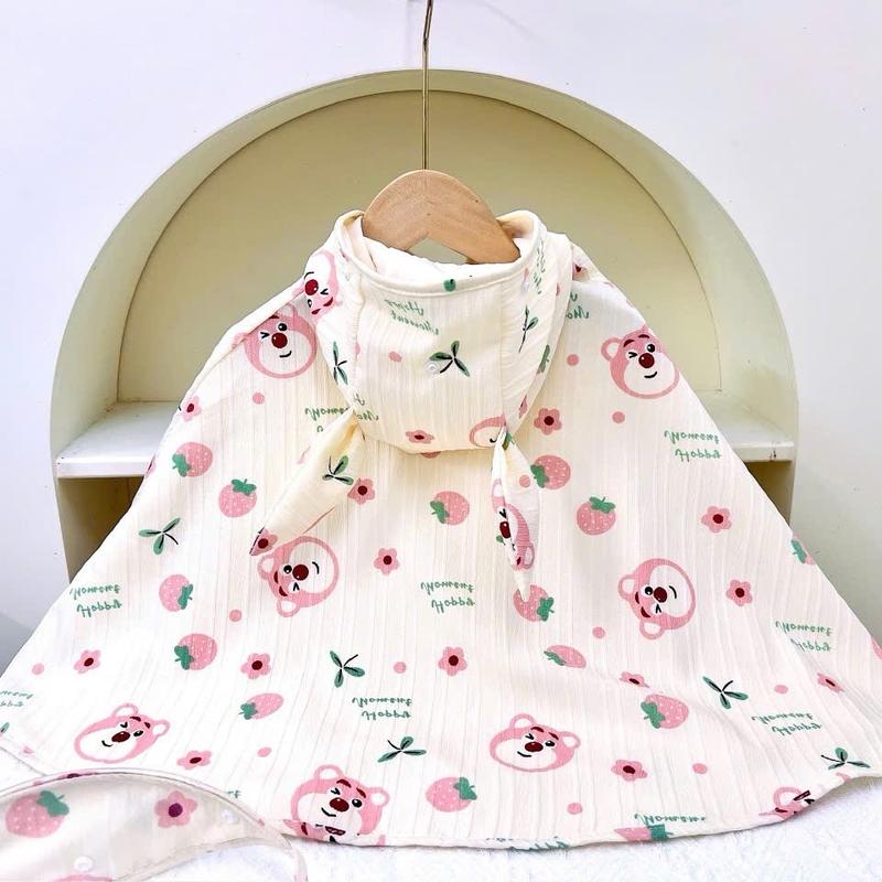 KÈM TẤM KÍNH Áo Chống Nắng Hai Lớp Cho Bé Trai Bé Gái Chất Đũi Gân Họa Tiết Siêu Đáng Yêu. Jean Kaki Kem baby three áo choàng