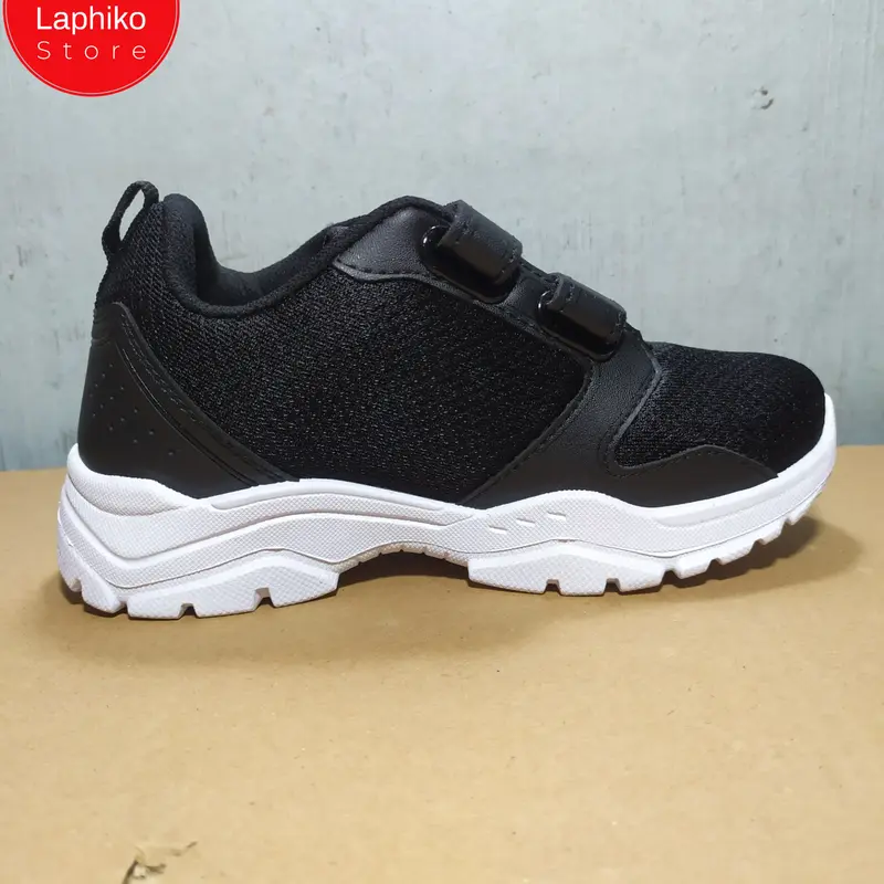 Sepatu sekolah hitam putih perekat Pro ATT MCL 671 31-38 1
