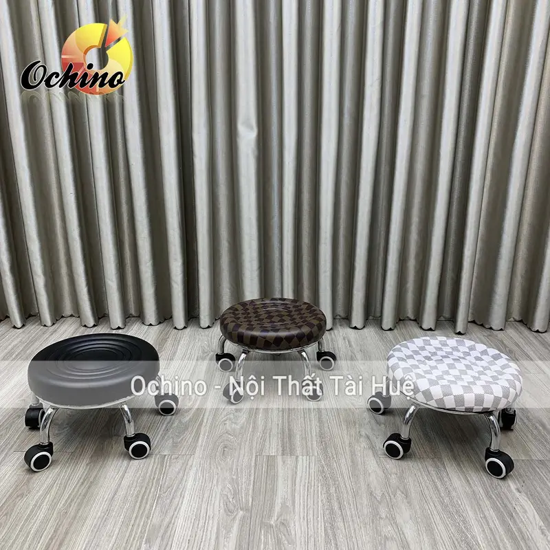 Ghế Ngồi Bệt Làm Nail, Ghế Trẻ Em Có Mẫu Tròn Xoắn Có Bánh Xe Bền Đẹp (Có Sẵn) 6