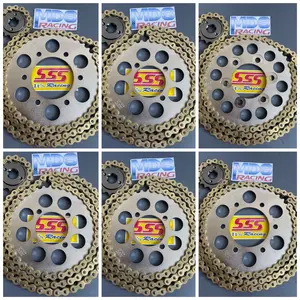 Gear Set Gir Set SSS 415 Tipis Jupiter Mx New/Old, JupiterZ, Fizr, Rxking,vega, Vixion Old/New, Mxking, Byson, Xabre, V1/V2, Karisma, Suprax125, Blade, Revo Tiger Cbr150 Sonic150 Verza GLpro Megapro Gtr Satria Fu 150 Satria2Tak NinjaR/RR Rantai Gold Polos