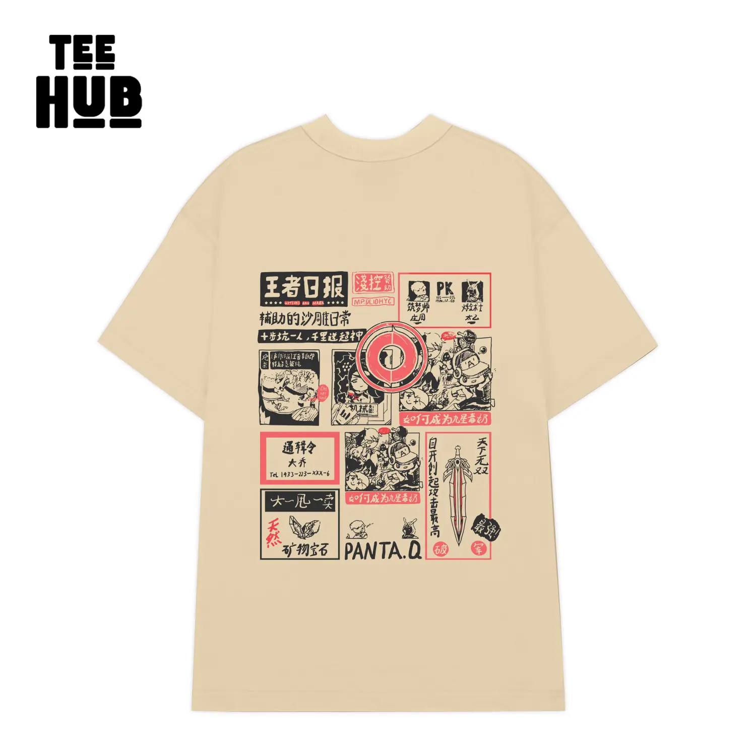 Áo thun unisex TEEHUB Panta.Q phông tay lỡ nam nữ form rộng Local Brand