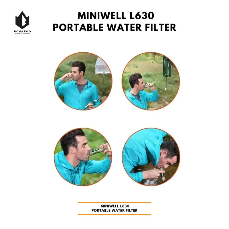 Portable Water Filter Miniwell L630 Personal Straw Air Purifier Survival Kit Outdoor -  Penjernih Air - Saringan Air Minum 3