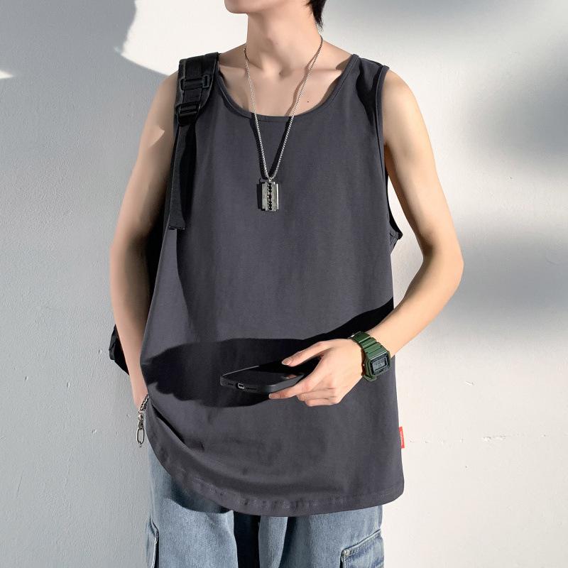 Áo Vest, Đồ Lót Cổ Thấp Cho Nam, Áo Thun Không Tay Mùa Hè, Thời Trang, Phong Cách Hồng Kông, Dáng Rộng Vừa Vặn, Áo Ghi Lê, Hàng Mới Về, 2024 3