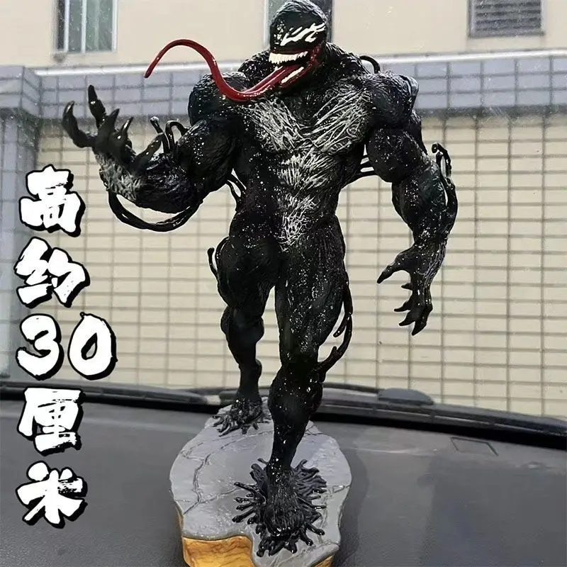 Venom 30cm Marvel Villain GK รุ่น รูปปั้น ตกแต่ง ทำด้วยมือ อุปกรณ์ต่อพ่วง ตัวละครในภาพยนตร์ ของขวัญวันเกิด ปี 2024