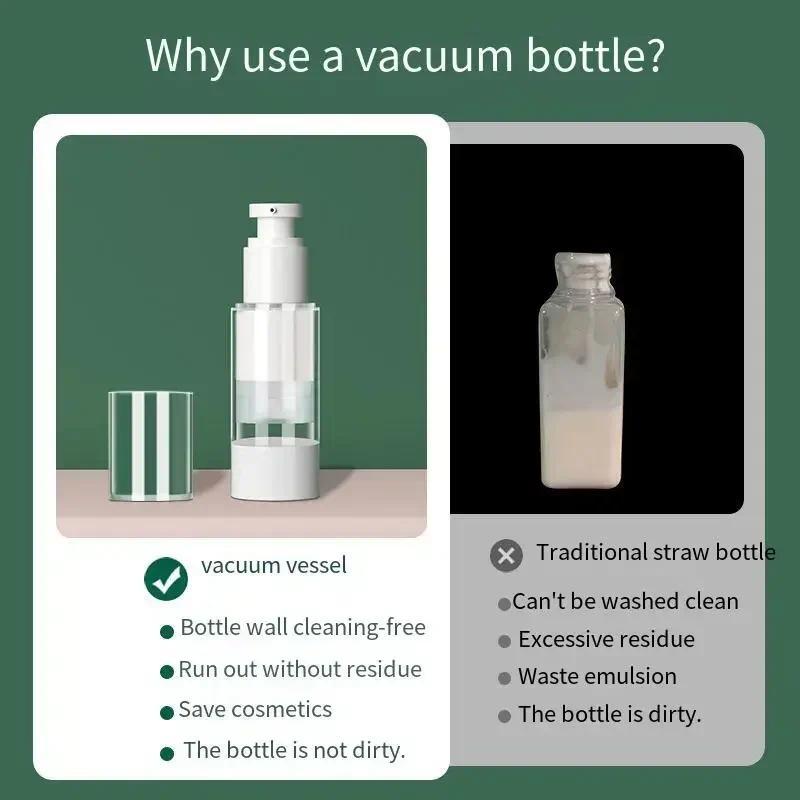 Product Introduction of 15/30/50ml Beauty Tool Portable Travel Clear Airless Cosmetic Cream Pump Bottle Size Dispenser Makeup Container for Cream Lotion Organiser Tin 7