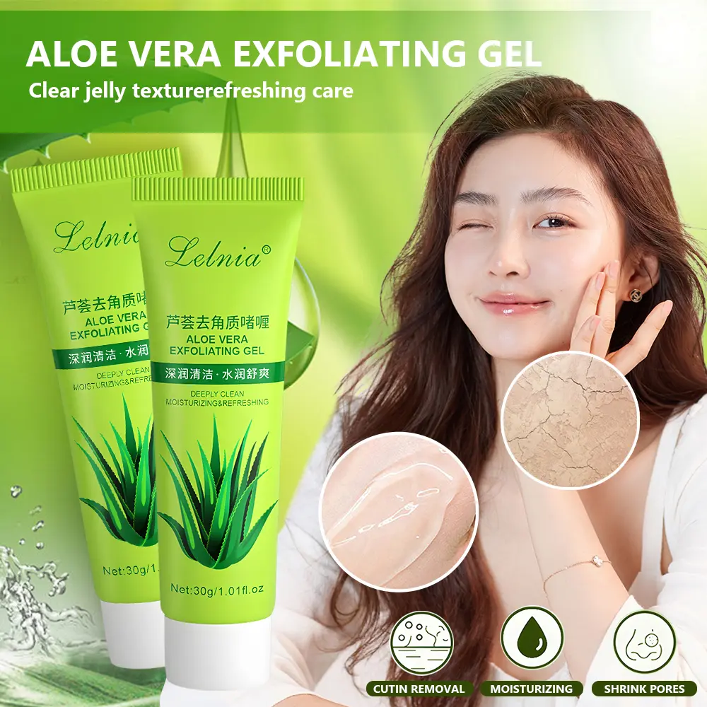 Gel Tẩy Tế Bào Chết Lô Hội, Làm Sạch Sâu, Dưỡng Ẩm, Nhẹ Nhàng, Thích Hợp Làm Sạch Da Mặt, Giảm Mụn Trứng Cá Và Mụn Đầu Đen, Cho Cơ Thể Và Da Mặt, Làm Sạch Lỗ Chân Lông, Chăm Sóc Da, 30g
