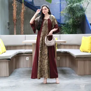 Daster combi fuji , daster terbaru, daster kekinian, daster viral, daster busui bumi ld 130 Rayon Bumil Wanita Kehamilan Nyaman Ibu Lengan lonceng no Kancing Katun