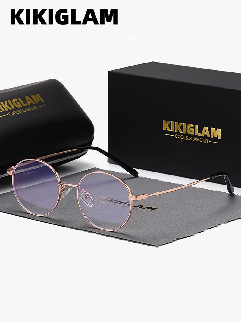 Product Introduction of Unisex Vintage Round Frame Eyeglasses, Trendy Casual Eyeglasses for Everyday Use, Fashion Accessories for Outdoor Activities 3
