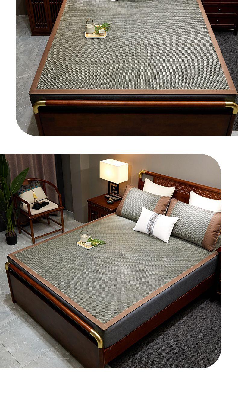 Product Introduction of [Accumulated Hot Sale 99.99 Million + Pieces] Lehome High-End Double-Sided Rattan Mat Three-Piece Set of Summer Sleeping Mat Ice Silk Mat Foldable Student Household Dormitory Summer 24