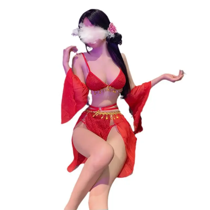 Sexy Lingerie Sexy Ancient Style Han Chinese Clothing Passion Uniform Temptation Bed Flirting Sexy Pajamas Bib Set Free off gi  clothing baju  dinas  lisa  blackpink