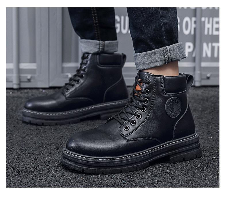 Product Introduction of But Martin, untuk Lelaki, Kakitangan Boots 2024 Musim Luruh dan Musim Sejuk, Perkakas, Kalis Air, Tidak Licin, Sesuai untuk Kasut Kembara, Tapak Pembinaan, Rintangan Haus, Kasut Perlindungan Buruh,microfiber leather kalis air kasut keselamatan Shoes 11