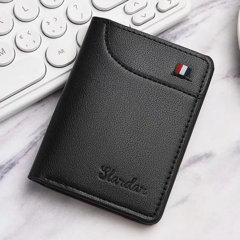 Ví da nam nhỏ gọn, thời trang , siêu mỏng, form chữ nhật đứng Wallet Hình Chữ Nhật 1