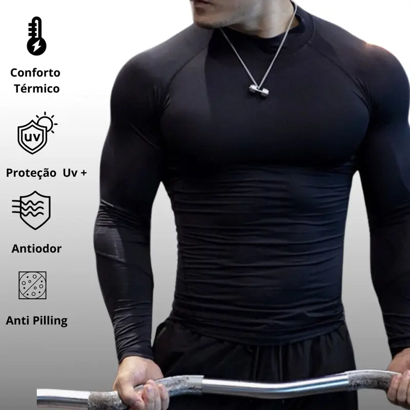 Blusa Térmica Camisa Proteção UV+50 Camiseta Segunda Pele Unissex