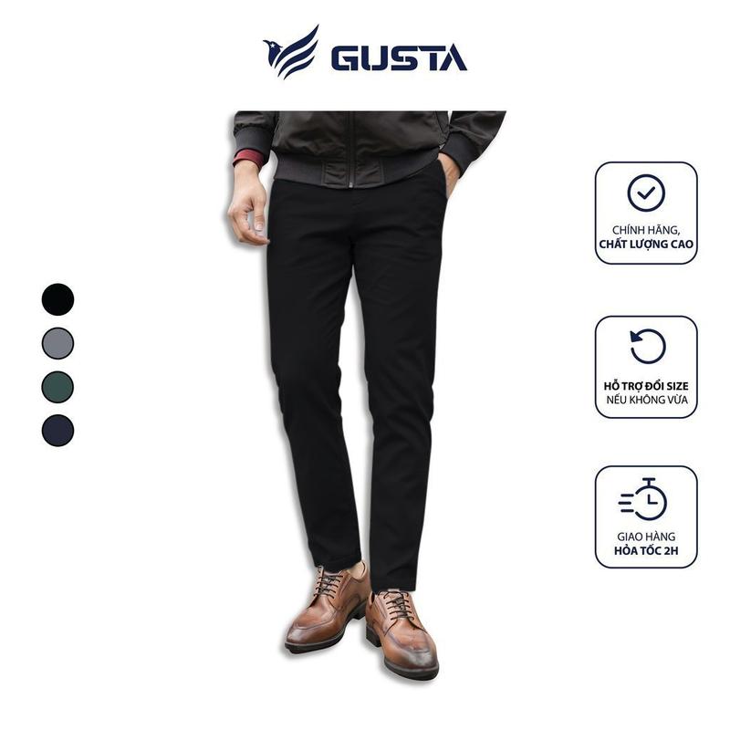 KA02 - Quần Kaki Nam Đẹp Ống Ôm, Kaki Công Sở Cao Cấp Phong Cách Trẻ Trung Năng Động - GUSTA