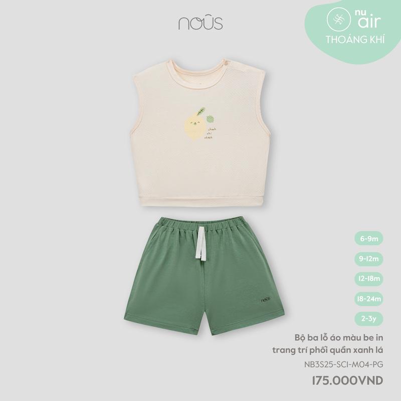 [KOL Nous Baby] S45 Bộ quần áo ba lỗ mặc hè cho bé trai chất liệu thoáng mát, dễ vận động nhiều màu sắc (cho bé từ 7-15kg) BST T3