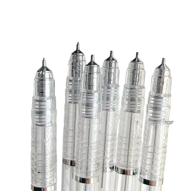 Bút chì kim cơ bằng nhựa basic bấm trong suốt lò xo 0.5mm B117 Bút chì, ruột chì 2B nét đậm thiết kế chắc chắn