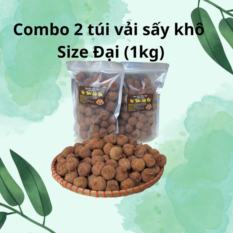 Vải Thiều Sấy Khô Size Đại (1kg) Làm Quà Biếu, Ăn Vặt Snack Food Snack Food Thức Ăn Chua