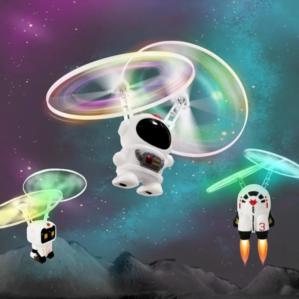 Mainan Terbang Induksi Dron Angkasawan, Saiz Mini, Reka Bentuk Robot Kartun Spaceman, Kawalan Tangan, Helikopter, dengan Pengecasan USB, Sesuai sebagai Hadiah Hari Jadi