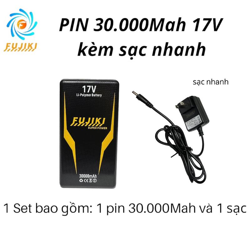 COMBO PIN + SẠC 30000 MAH 17V FUJIKI