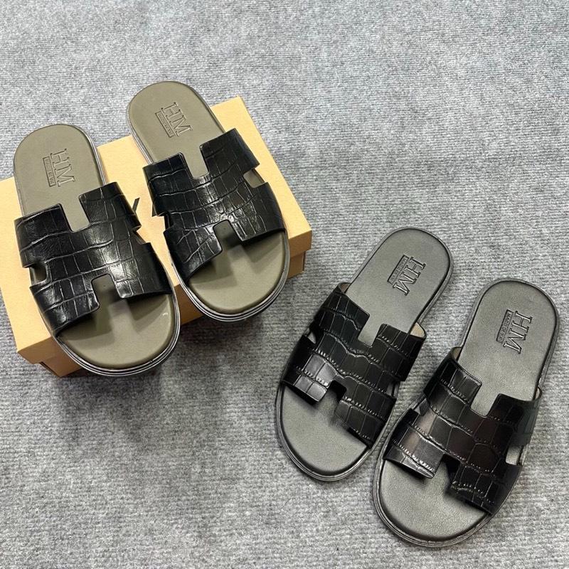 DÉP DA NAM CHỮ H IN VÂN CÁ SẤU CAO CẤP AYAMYE