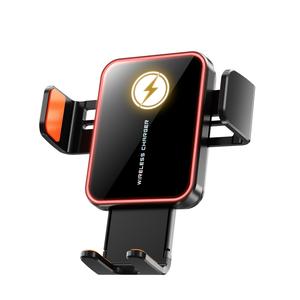 Soporte de Teléfono Inalámbrico Inteligente Montado en el Coche!Diseño de detección totalmente automático, sujeta el teléfono al acercarse, se suelta al retirarlo, no requiere operación manual; tamaño compacto no bloquea la ventilación, bloqueo estable en