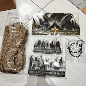 satu set kostum adat Papua pedalaman lengkap untuk karnaval dan tari daerah