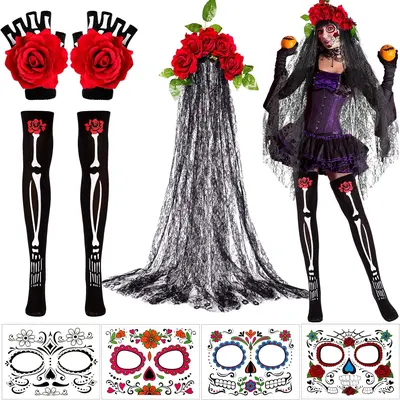 Mexican Flower Headband The Mexican Day Of The Dead Wedding Dress