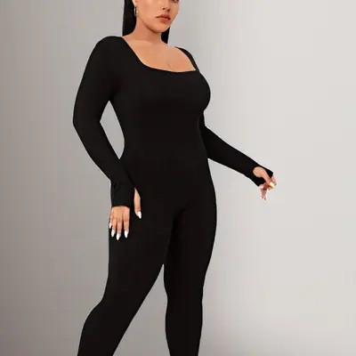 One piece workout jumpsuit plus size online