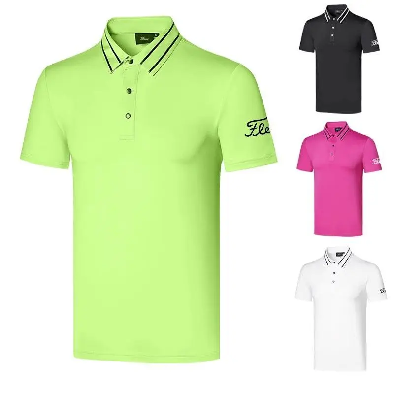 Summer Golf Clothing Men's Breathable Polo Shirt T-shirt Jersey Top Outdoor Sports Short Sleeve Quick-Drying Golf Mt24021