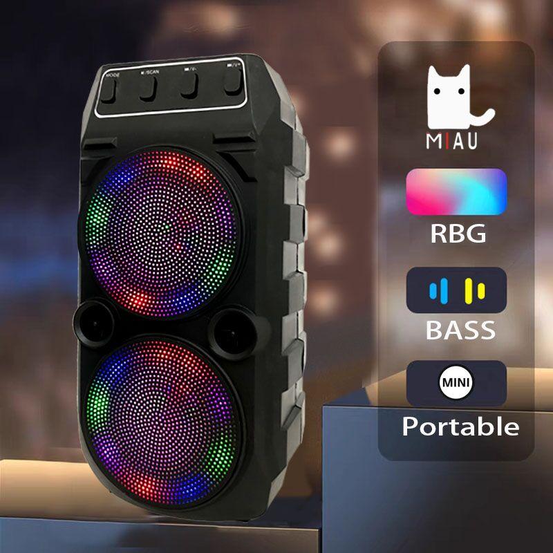 Speaker bluetooth bass microphone karaoke RBG lampu portable Speakers wireless Speaker bluetooth bass microphone karaoke RBG lampu portable Speakers wireless