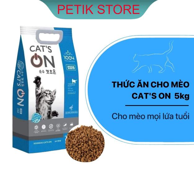 Hạt Cho Mèo Cat On Bao 5kg - Thức Ăn Hạt Cho Mèo Mọi Độ Tuổi - Cám Mèo - PETIK STORE - Hạt Cho Mèo