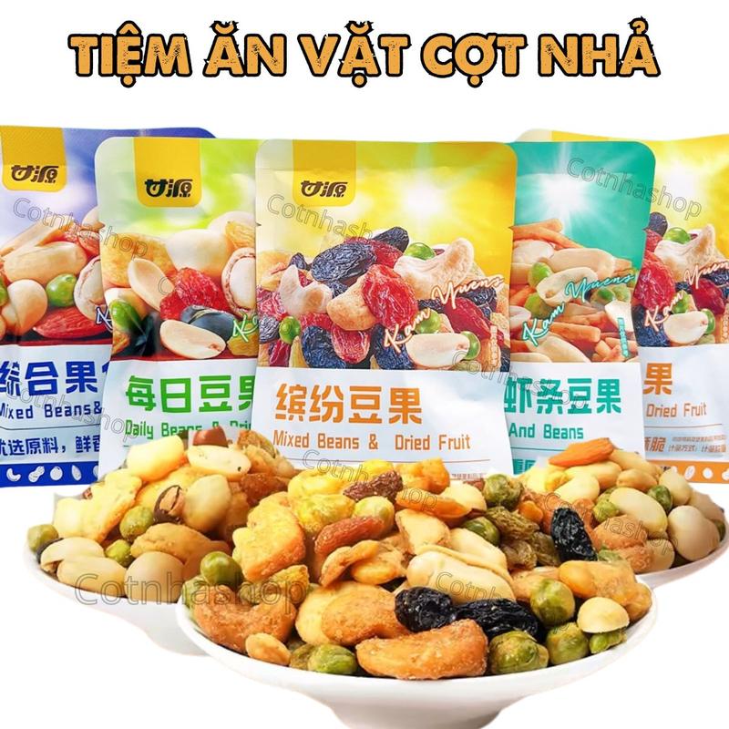 Combo 30 gói Hạt Mix Dinh Dưỡng Lẻ Vị Loại Ngon Mix Trái Cây Sấy Giòn Hạt Ngũ Cốc Sấy Khô Mix Vị Đồ ăn Vặt Nội Địa
