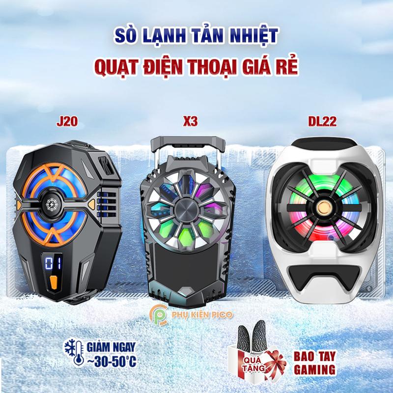 Quạt tản nhiệt điện thoại sò lạnh S3/S26/DL05/DLA8/DL22 Led RGB màn hình hiển thị nhiệt độ Phụ Kiện