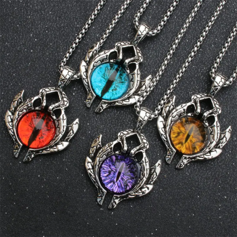 Vòng Cổ Mặt Dây Chuyền Mắt Quỷ, Phong Cách Gothic Cổ Điển Dành Cho Nam Và Nữ, Thích Hợp Cho Bữa Tiệc, Phong Cách Hip Hop