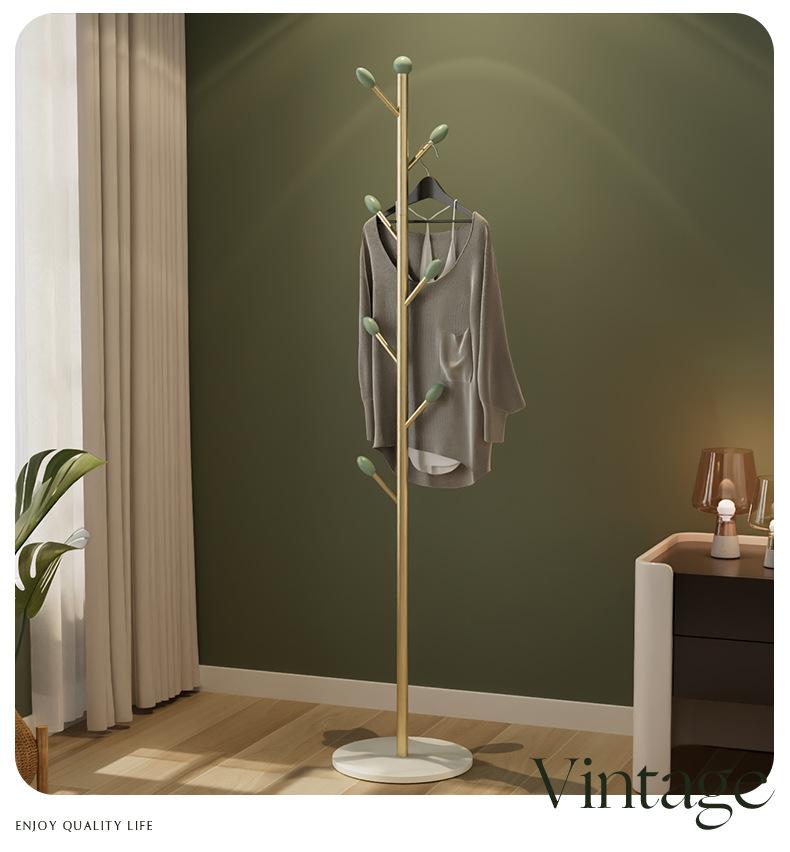 Product Introduction of Home Entryway Floor-standing Coat Rack Modern Simple Clothes Rack Space-saving Artifact Rock Slab Metal Storage Rack 16