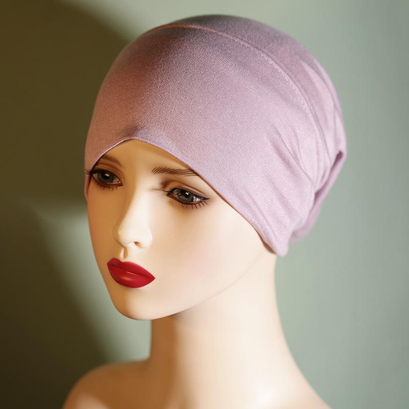 Product Introduction of Solid Color Pure Cotton Cap Women's Base Hat Cotton Headscarf for Women Elastic Breathable 3