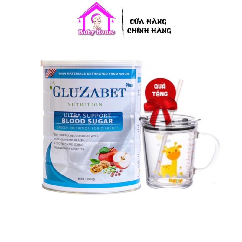 Sữa hạt Gluzabet lon lớn 800g đủ 3 vị hỗ trợ tiểu đường bổ sung dinh dưỡng