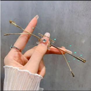 Kính Cận không viền dành cho nam, kính lái xe chống ánh sáng xanh, không gọng theo toa tùy chọn từ không độ đến có độ