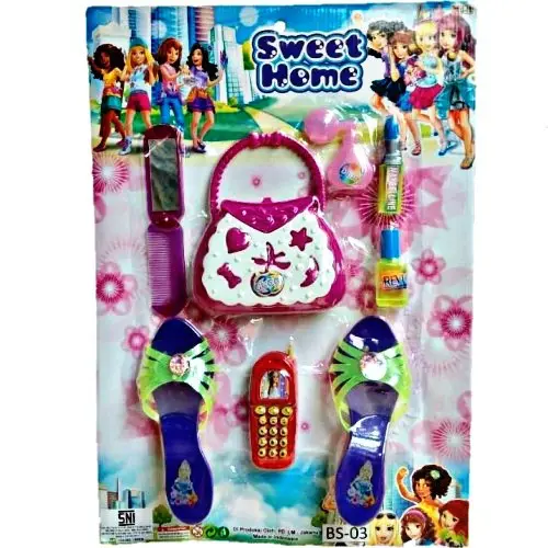 ( BISA COD ) PROMO Mainan Anak Perempuan Make Up MakeUp Salon Tas Set Kosmetik Lipstick Telepon SNI 1