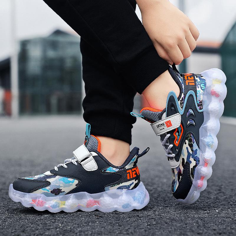【SOFEISTORE】 Sepatu Anak Laki Laki Sneakers Casual sports musim panas baru anak laki-laki bersol lembut berpori-pori dan berpori-pori untuk anak perempuan 6