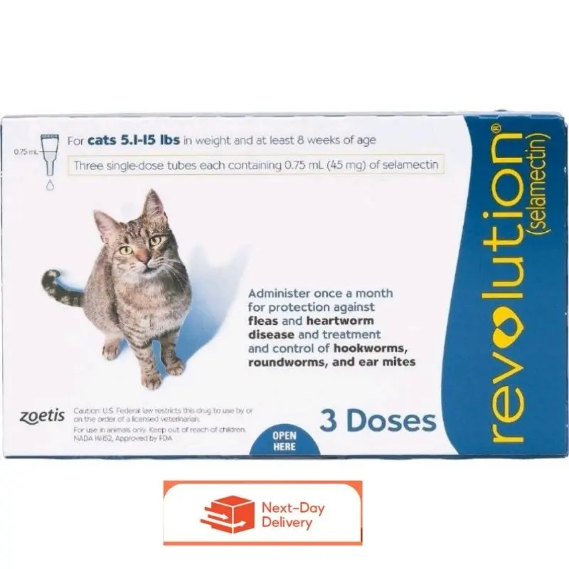 Original Product US FDA Approved Revolution For Cats 3Tubes Exp 2026